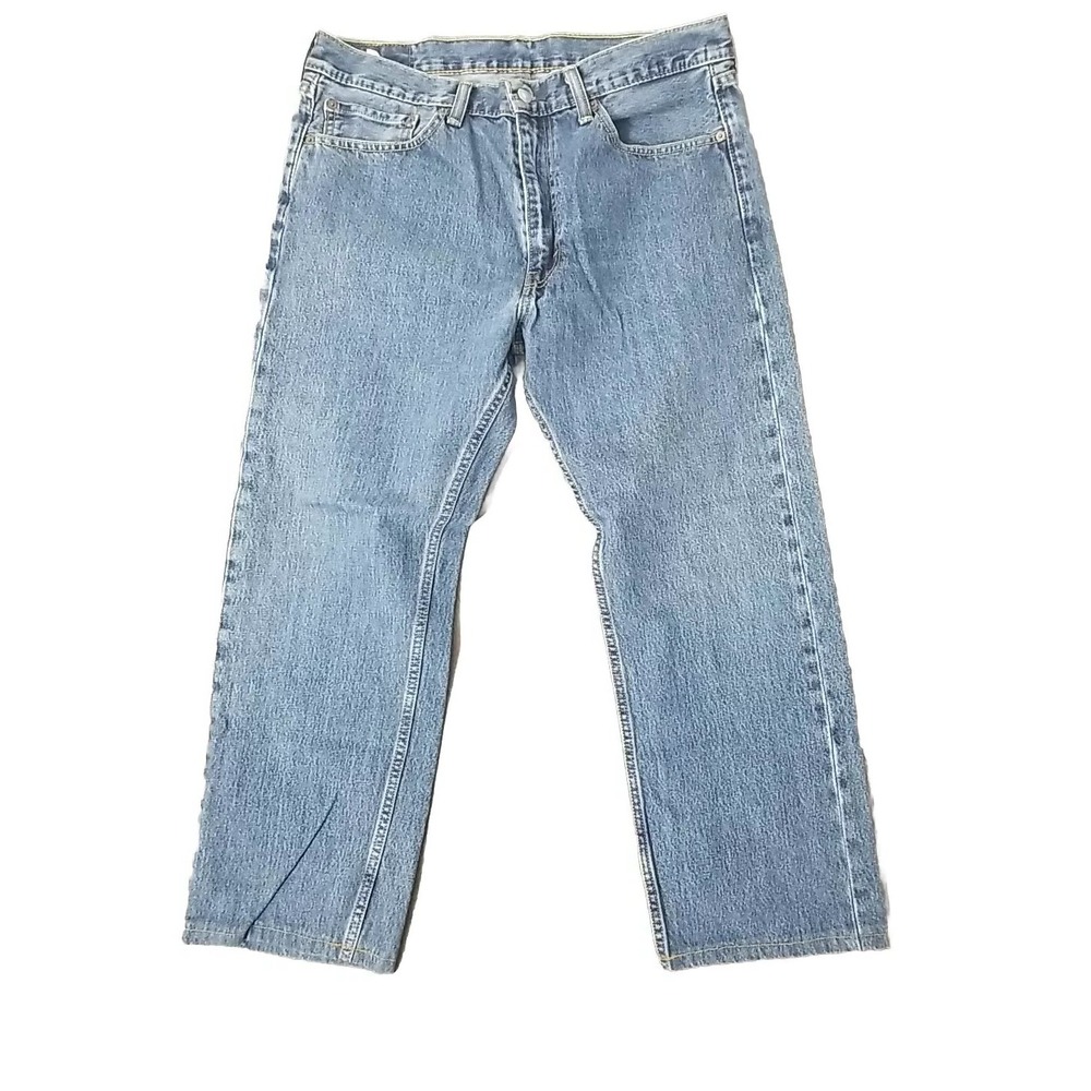Levi 505 Jeans 36x30 Mens Blue Relaxed Wide Leg measures (36x25)